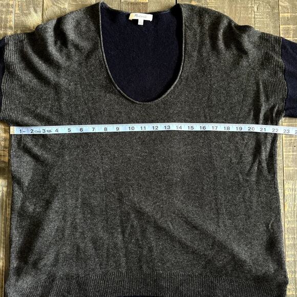 Madewell Womens Kimball Pullover Sweater Size L Blue Gray Colorblock Scoop Neck - Picture 5 of 7